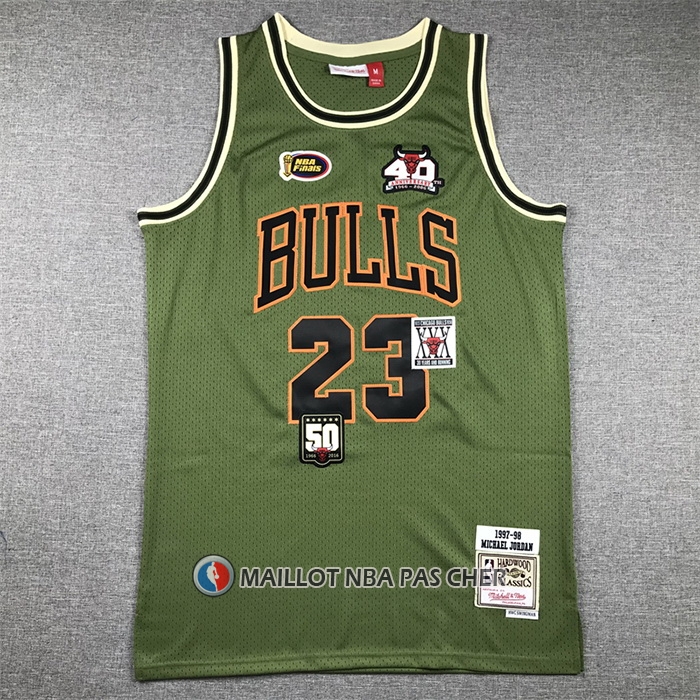 Maillot Chicago Bulls Michael Jordan NO 23 Mitchell & Ness 1997-98 Vert2